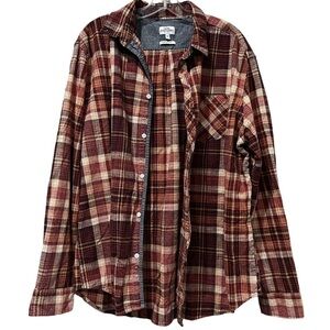 Next 2X Laundered Fit Mens Fall Flannel Plaid 💯 Cotton Button Down Shirt R